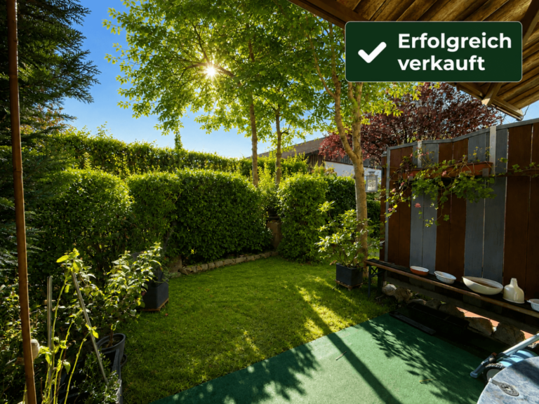 Gepflegter Garten, erfolgreich verkauft