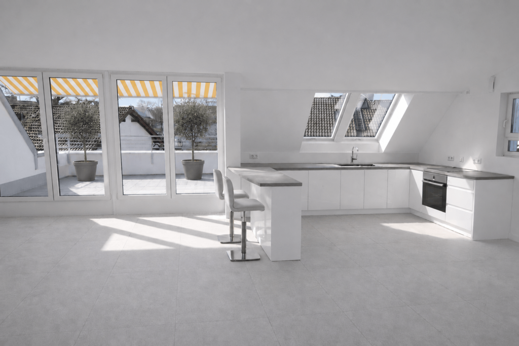 Kochen-Wohnen mit Ausblick zur Terrasse AI